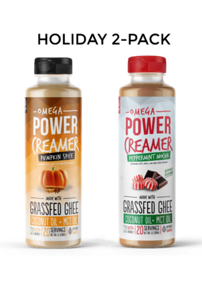 Omega PowerCreamer Holiday 2-Pack - Pumpkin Spice & Peppermint Mocha